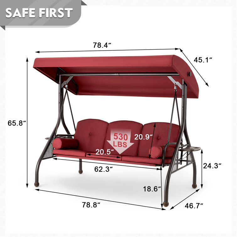 Wayfair 3 seater online swing